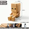 Nuevo ambientador de coche de madera de haya, robot de madera que mueve las piernas, adorno creativo para las rejillas de ventilación del coche, figura de madera
