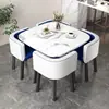 Mesa de Comedor Simple que Ahorra Espacio para Uso Doméstico, Adecuada para Apartamentos Pequeños, Mesa de Comedor para Negociaciones en Tiendas, Juego de Mesa y Sillas, Mesa Redonda para Recepción