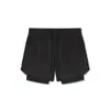 Pantalones Cortos de Doble Capa para Fitness y Deportes, Pantalones Cortos de Baloncesto de Cinco Puntos para Hombre, Deportivos Elásticos de Nailon de Secado Rápido para Entrenamiento de Running para Hombre