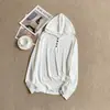 Sudadera con capucha y múltiples botones de estilo coreano, nuevo modelo primavera/otoño, corte holgado, adelgazante, casual, elegante, top versátil
