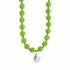 N13209 Colar Colorido de Contas Novo para Primavera e Verão, Estilo Fashion Exquisito e Simples, Corrente de Clavícula Versátil de Nicho
