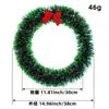 Guirlanda de Natal com Laço da Amazon 25-30cm Branco e Verde Lã Guirlanda de Natal Decoração de Natal para Vitrine de Shopping