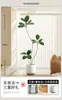 Árbol de Caucho Planta Verde Planta Falsa Sala de Estar Lujo Ligero Flor Biónica Árbol Decorativo Interior Maceta Grande Soporte de Piso Decoración