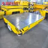 Veículo Elétrico de Plataforma Plana Alimentado por Cabo Kpt Veículo de Transferência de Solo com Controle Remoto Sem Fio Veículo Elétrico de Plataforma Plana com Viagem Linear Guiada por Trilho
