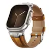 Atacado de Fábrica Suitisbest Adequado para Pulseira Apple Watch Iwatch10/9 Aço Inoxidável Couro Genuíno Robusto