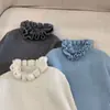 Ropa para niños de pera y caña de azúcar suéter para niñas capa base ropa de invierno borde con volantes estilo coreano top de punto para niños ropa de bebé Clase A