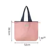 Bolso Tote Plegable de Color Contrastante Nuevo Bolsa de Compras para Supermercado Bolso Tote de Gran Capacidad para Mujer Bolso Tote para Compras de Comestibles Bolsa con Cordón