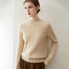 Suéter Feminino Gola Alta Meia Cashmere Puro Pulôver Torcido Suéter de Manga Longa Tricô Solto Camisa Básica Top Quente Casual