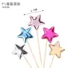 100 PU tarjeta amor estrella de cinco puntas Corona Decoración de pastel enchufe fiesta de repostería postre precio de mayoreo