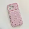 Funda linda de oso fresa dorada adecuada para iPhone 17 Pro Max, soporte para iPhone 16, colgante para iPhone 15 para mujer
