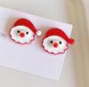 Clipes de orelha para crianças sem orifícios para orelha Brincos falsos de Natal para meninas Brincos de desenho animado de princesa fofa para meninas
