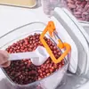 Contenedor de Almacenamiento de Granos Sellado Tipo Prensa para Cocina, Caja de Almacenamiento de Frutos Secos de Grado Alimenticio, Frasco de Almacenamiento de Plástico para Snacks