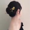 Lotus Novo Chinês Metal Lótus Gota d'Água Grampo de Cabelo Feminino Nicho Luxo Leve High-end High-end Valor de Beleza Acessórios de Cabelo Versáteis