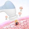 Cepillo de lavado facial tres en uno, limpiador facial eléctrico, instrumento de belleza facial, limpiador de poros, cepillo de lavado facial