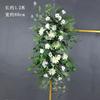 Serie Mori hilera de flores de suelo camino de flores simulación camino de flores plomo flor falsa flor flor arte escena diseño ceremonia de boda paisaje decoración blanca verde