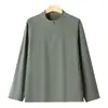 Nueva sudadera de otoño sin costuras laminada con media cremallera y cuello alto, agradable para la piel, suave, elegante y versátil, top liso para hombre