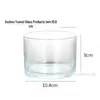 Copo de Vidro Transparente para Aromaterapia DIY Garrafa de Vidro Suporte para Velas Copo de Vela Recipiente Espesso para Velas Decoração Copo Vazio para Aromaterapia