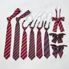 Corbata de Estilo Japonés a Rayas Tokyo Estacional Jk Estilo Original Estudiante Universitario Colegial Roja Cian Dorada con Colección de Corbatas para Mujer