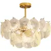 Lustre pequeno vintage francês de Murano para quarto e sala de jantar, luminária de estudo de vidro de luxo de meados do século, alta qualidade, feita à mão, ferro