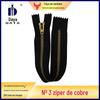 Zíper para Calças Jeans Nº 3 e Nº 4, Fechamento Total com Mola Metálica, Zíper de Metal com Fechamento Total para Bolsas e Acessórios de Vestuário
