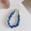 Pulsera de Seda Plisada Estrella de la Moda Transfronteriza Cadena Colgante Polaroid Cadena Colgante para Teléfono Móvil Correa de Muñeca para Mujeres