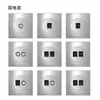 Comercio exterior alambre de aluminio trefilado Punto Plateado reseteo con interruptor LED enchufe cuadrado socket 13A panel de enchufe estilo europeo francés