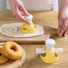 Molde para Donas Grandes Estilo Americano Utensilio para Hornear con Pinzas para Sumergir Molde de Plástico Hueco para Pan Herramienta de Moldeo