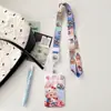 Cordón para Teléfono Colgante de Cuello Lindo de Dibujos Animados, Porta Tarjeta de Identificación, Tarjeta de Autobús Estudiantil, Tarjeta de Comida del Campus, Porta Tarjetas Retráctil con Hebilla de Fácil Extracción