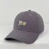 Gorra de Béisbol de Tapa Dura Bordada con Letra 'You' de Nuevo Estilo para Hombres y Mujeres, Gorra de Pico Versátil Casual, Sombrero para Protección Solar al Aire Libre