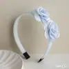 Novos Acessórios de Cabelo Estilo Coreano Faixa de Cabelo Infantil Faixa de Cabelo Doce com Flores Grampo de Cabelo Princesa Camélia com Dentes Faixa de Cabelo Antiderrapante