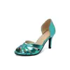 Zapatos de mujer de talla grande transfronterizos, sandalias de tacón alto peep-toe de verano, suministro de comercio exterior