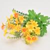 28 pequenos buquês de orquídea saltitante margarida simulação decoração de sala de estar flor de crisântemo selvagem pequeno de duas cores flor de seda buquê de flor artificial