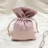 Bolsa con Cordón Estampada en Dorado de Poliéster, Bolsa Portátil a Prueba de Polvo para Viaje, Bolsa de Almacenamiento para Joyería, Bolsa de Regalo de Dulces para Boda