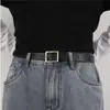 Cinturón de mujer fino, sencillo, negro, moderno, decorativo, combinable, para vestir, con cintura fina, para vaqueros.