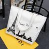 Bolsa de Lona de Ombro Único Feminina Artística Simples de Pano Bolsa de Mão Casual Bolsa de Compras Mochila Escolar Artística Estudante Bolsa Suplementar