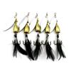 Señuelo Señuelo Falso Anzuelo de Pluma Señuelo de Lentejuela Giratoria 8G13G Metal Señuelo Señuelo Falso Lubina Pez Mandarín Equipo de Pesca