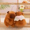 Chaveiro Capivara 4 polegadas Boneca de Pelúcia Capivara Celebridade da Internet Boneca Pingente de Mochila Pequeno Ornamento Transfronteiriço