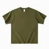 Camiseta de Manga Curta Estilo Americano 300g Algodão Puro Pesado, Gola Redonda, Grossa, Solta, Não Transparente, Cor Sólida, Camiseta Básica Unissex