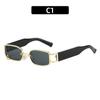 2024 Nuevas Gafas de Sol con Anillo Colgante Distintivo Hueco Tendencia de Moda Cool Fotografía Callejera Gafas de Sol Decorativas para Mujer