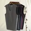 Chaleco térmico de doble cara con forro polar para hombre, chaleco de forro polar engrosado de corte ajustado, camiseta interior con forro polar, chaleco de hombre, moda de otoño e invierno
