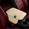 Almofada de Caixa de Apoio de Braço Multifuncional Rosa para Carro, Almofada de Cotovelo Central, Almofada Elevatória, Bolsa de Armazenamento para Celular