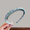 Diadema Floral Estilo Francés Vintage con Dientes, Aro para el Cabello Antideslizante, Pasador Estilo Hada para Lavarse la Cara, Accesorio para el Cabello para Niñas