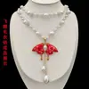 Yingyi Joias DIY Base para Pingente Borboleta Mariposa Brocado Song Estilo Chinês Corrente de Pérolas para Suéter Acessórios de Material