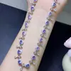 Suministro Transfronterizo de Pulseras de Tanzanita Natural S925 3*4mm Pulseras de Joyería para Mujeres Accesorios Fábrica Venta al por Mayor