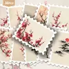 36 Adesivos de Carimbo de Cavalo Branco Vintage e Rosa, Estilo Francês de Luxo Leve Adesivos de Decoração para Diário DIY Atacado