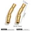 Acero Inoxidable Chapado en Oro Junta de Bambú Tubo Curvo Cuentas de Peces Pequeños Cuerda Hecha a Mano Materiales Accesorios Pulsera para Ensartar DIY Accesorios de Decoración de Acero
