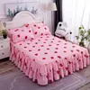 Saia de Cama Dupla Renda Transfronteiriça Conjunto de Três Peças Cobertura de Cama Espessa Antiderrapante Saia de Cama Cobertura de Cama de Peça Única Saia de Cama Atacado