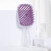Peine Wanmei Transparente Plateado Flash Hueco de Rejilla de Doble Uso Seco y Húmedo Peine Estático Doméstico Peine para Estilo de Cabello Esponjoso