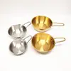 Cuenco de Acero Inoxidable para Vino de Arroz, Cuenco Coreano de Vino de Arroz con Asa, Cuenco Pequeño para Condimentos, Platillo para Salsa, Cuenco para Salsa, Color Titanio Cepillado