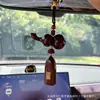 Colgante de calabaza de madera de durazno natural para coche, amuleto de paz, decoración de loto de madera de durazno para coche, regalo de bendición de área escénica de alta gama